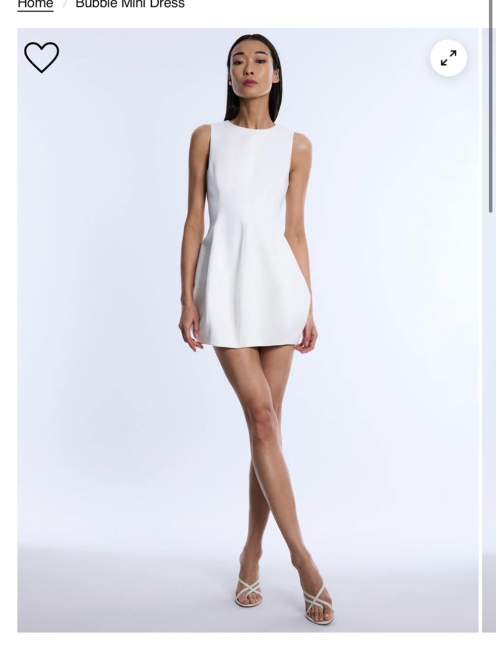 White Structured Sleeveless Dress